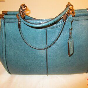 Coach Madison Caroline Teal Handbag